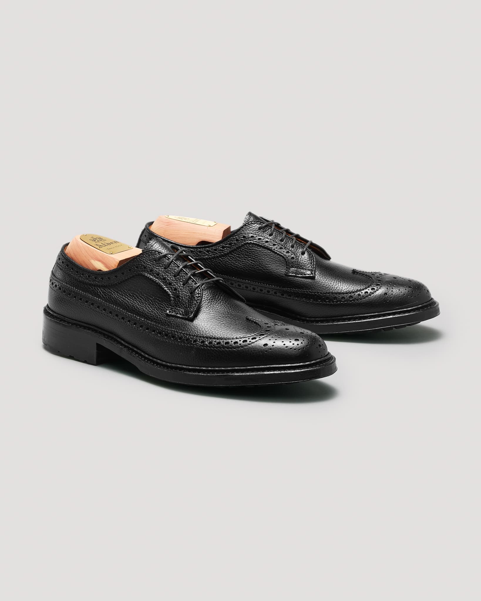 "Riff" Long Wing Blucher in Black JS Grain, Barrie Last