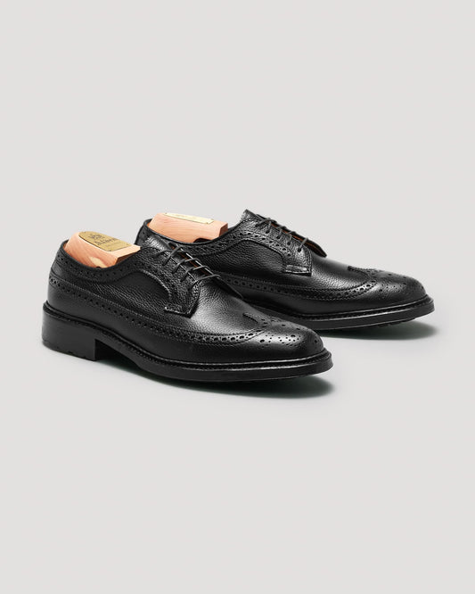 "Riff" Long Wing Blucher in Black JS Grain, Barrie Last