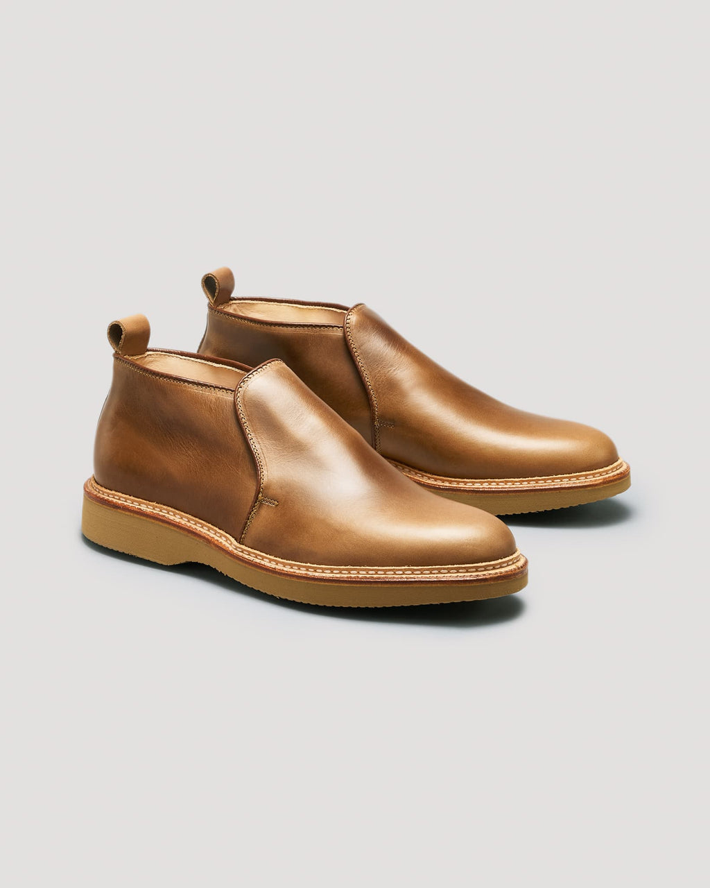 "Oak Harbor" Slip-On Chukka Boot in Natural Chromexcel, Barrie Last