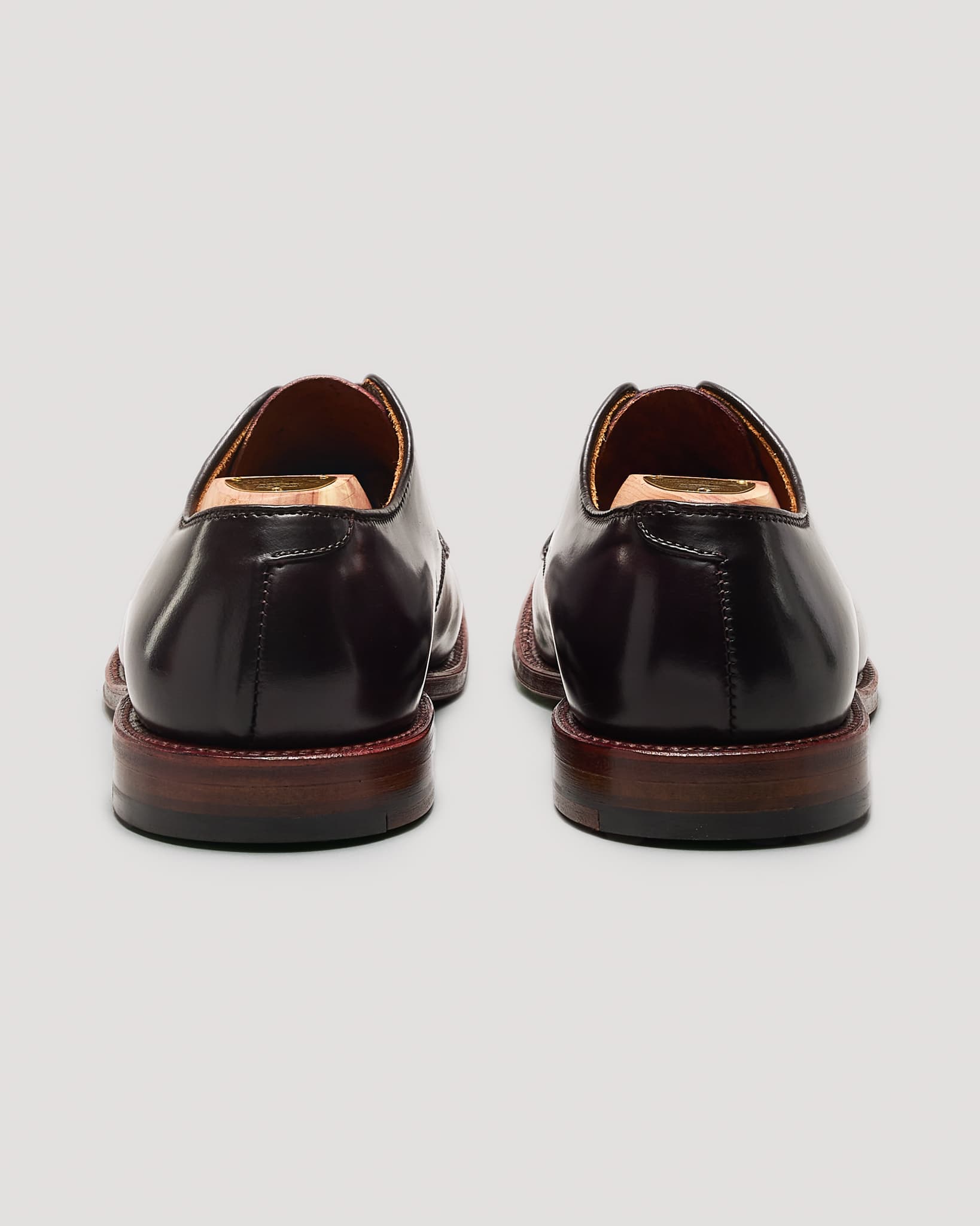 "Victory Heights" Unlined Plain Toe Derby in Color 8 Shell Cordovan, Barrie Last