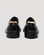 "Victory Heights" Unlined Plain Toe Derby in Black Shell Cordovan, Barrie Last