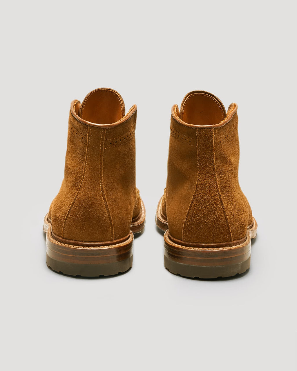 "Davis" Perforated Tip Boot in Snuff Suede, Barrie Last