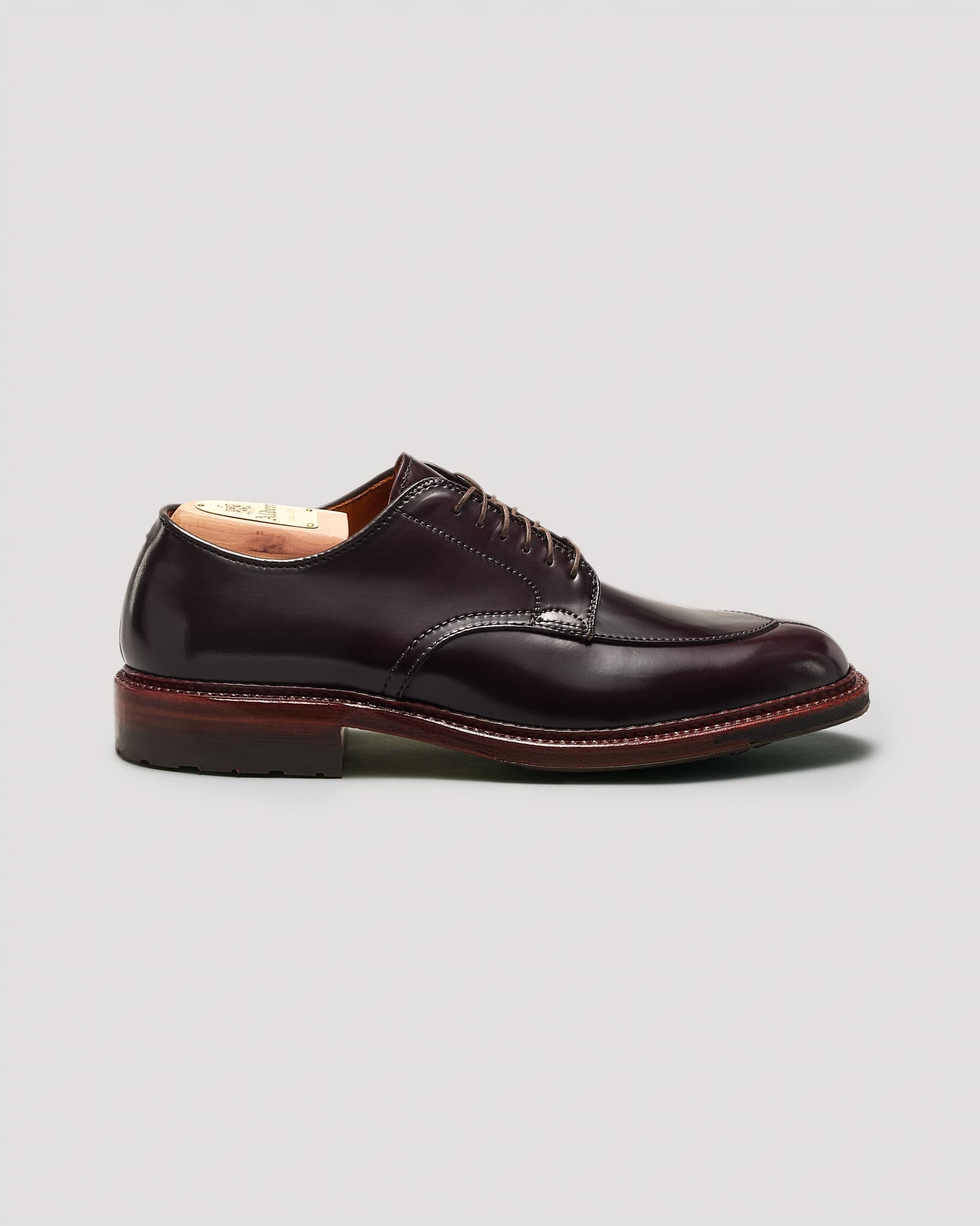 "Regent" V-Tip Derby in Color 8 Shell Cordovan, Barrie Last