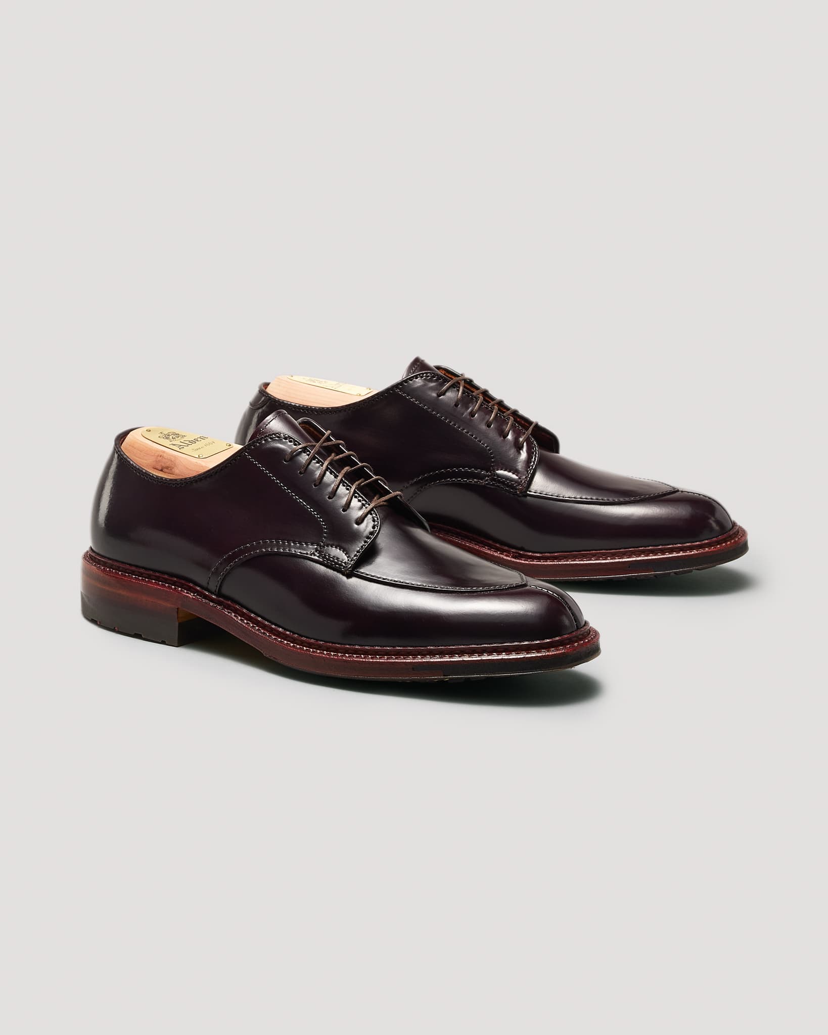 "Regent" V-Tip Derby in Color 8 Shell Cordovan, Barrie Last