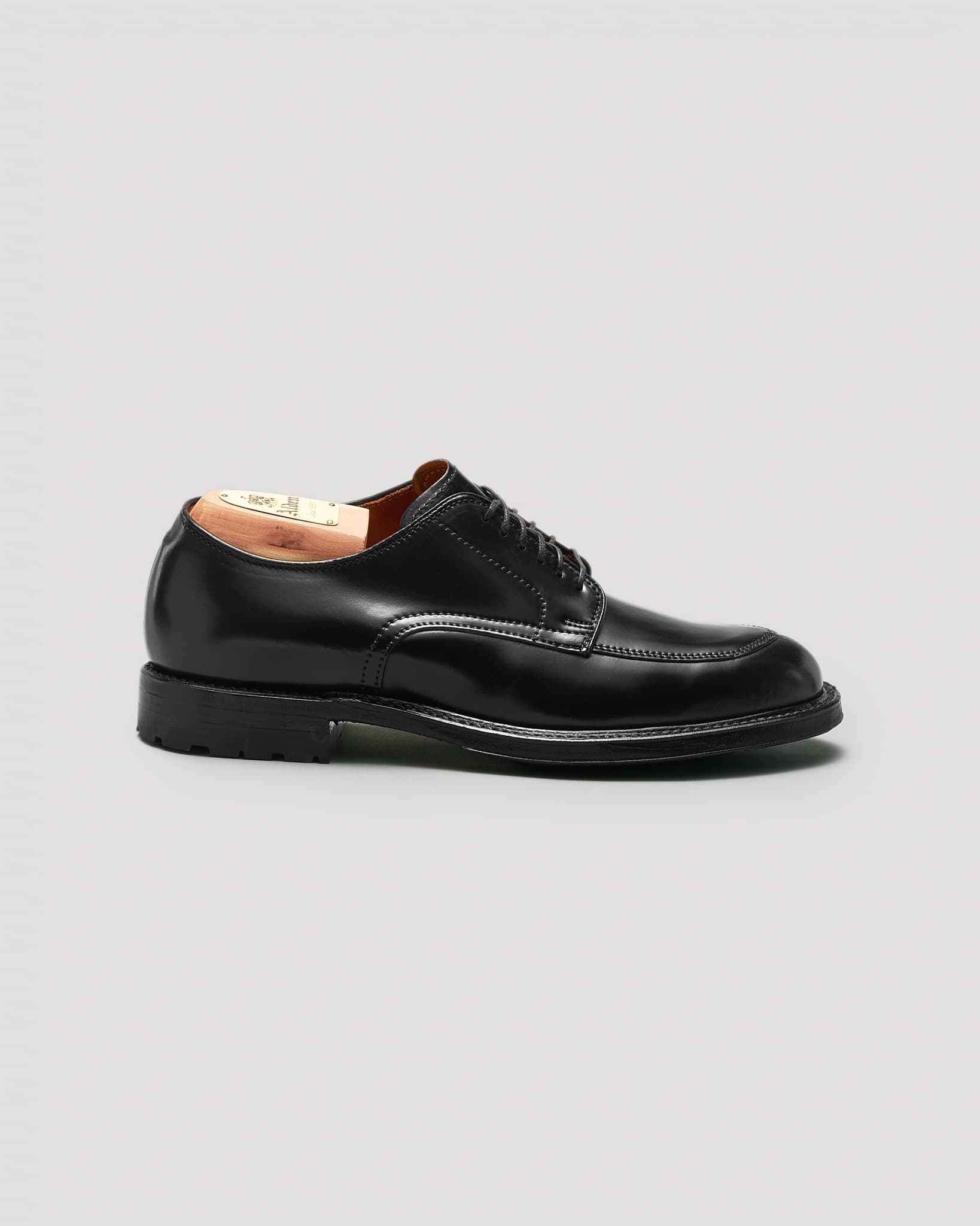 "Regent" V-Tip Derby in Black Shell Cordovan, Barrie Last