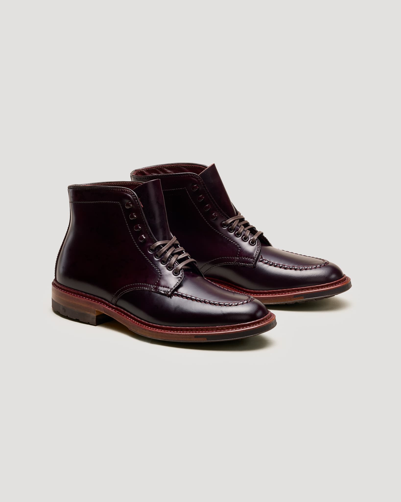 "Sodo" Handsewn U-Tip Boot in Color 8 Shell Cordovan, Barrie Last