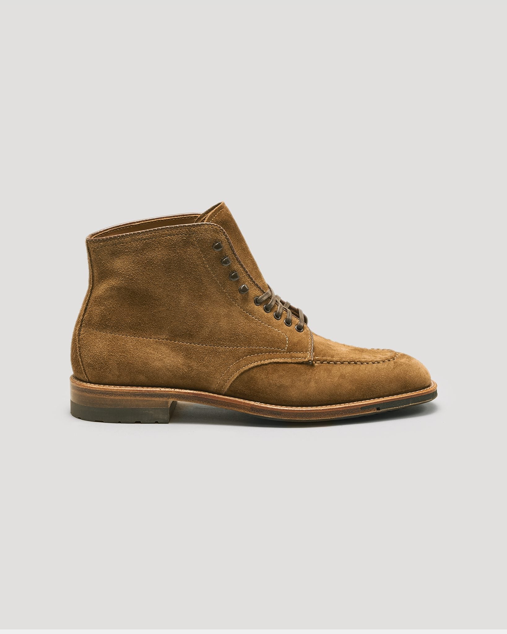"Denny" Handsewn Indy Boot in Snuff Suede, Plaza Last