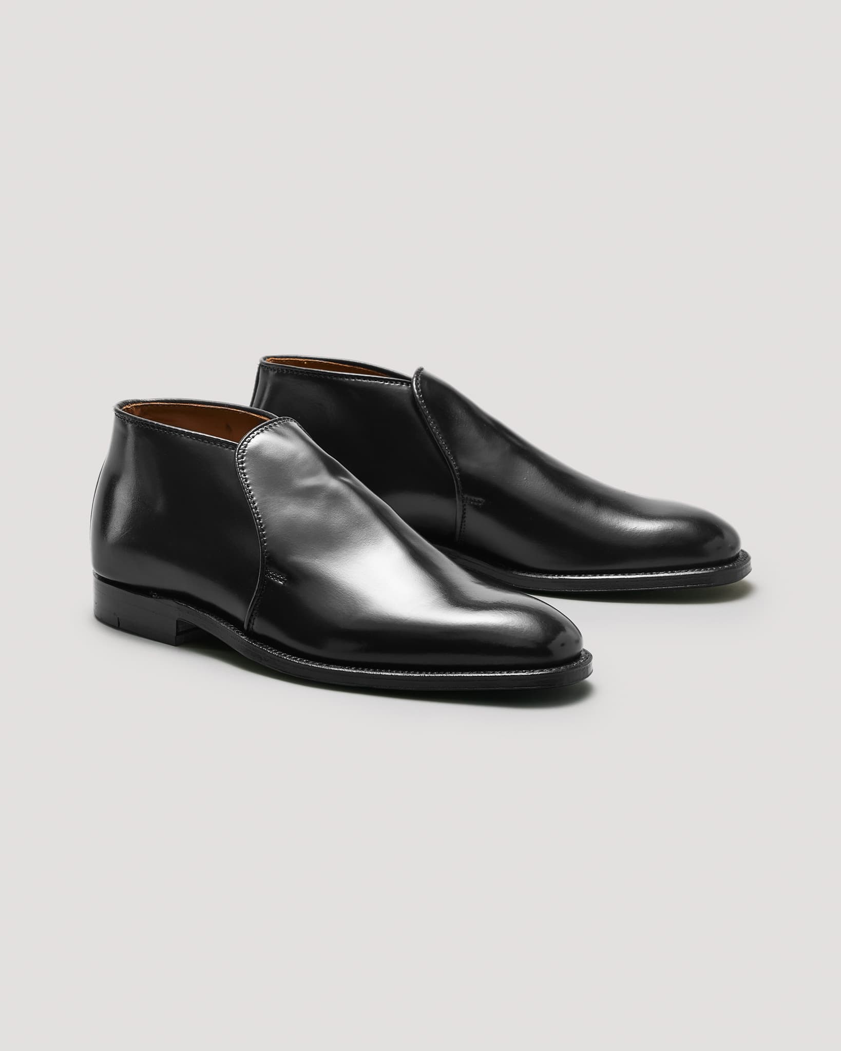 "Paramount" Slip-On Chukka Boot in Black Shell Cordovan, Plaza Last