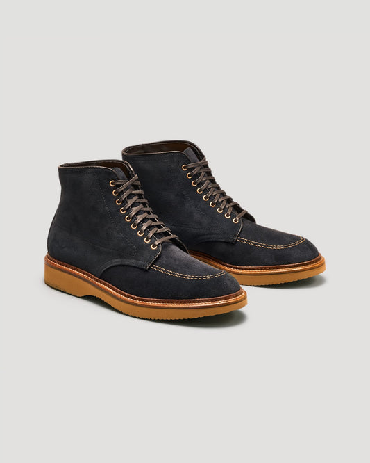 "Belltown" Indy Boot in Navy Suede, Trubalance Last