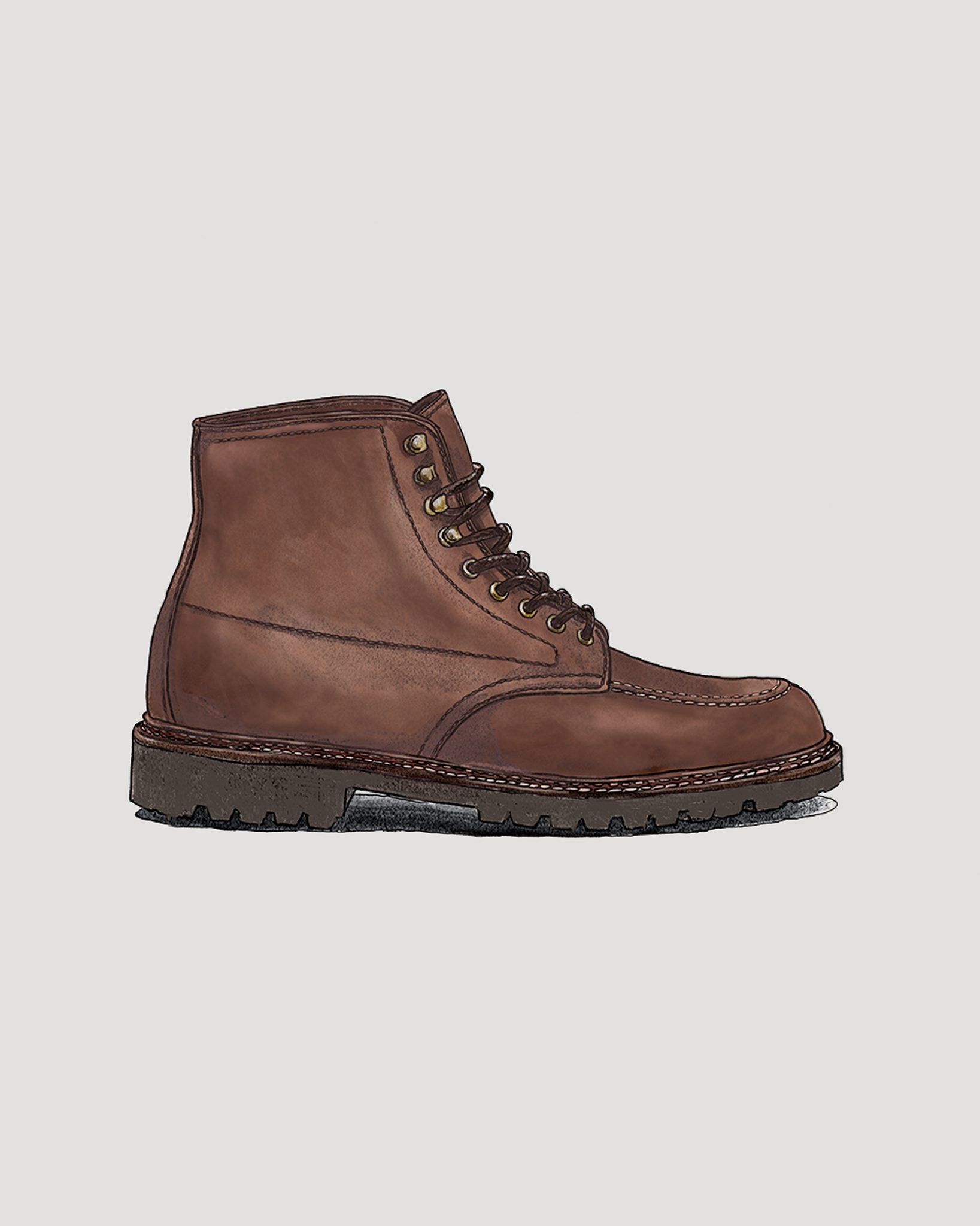 "Expedition" Indy Boot in Tobacco Smooth Chamois, Trubalance Last (Open Pre-Order)