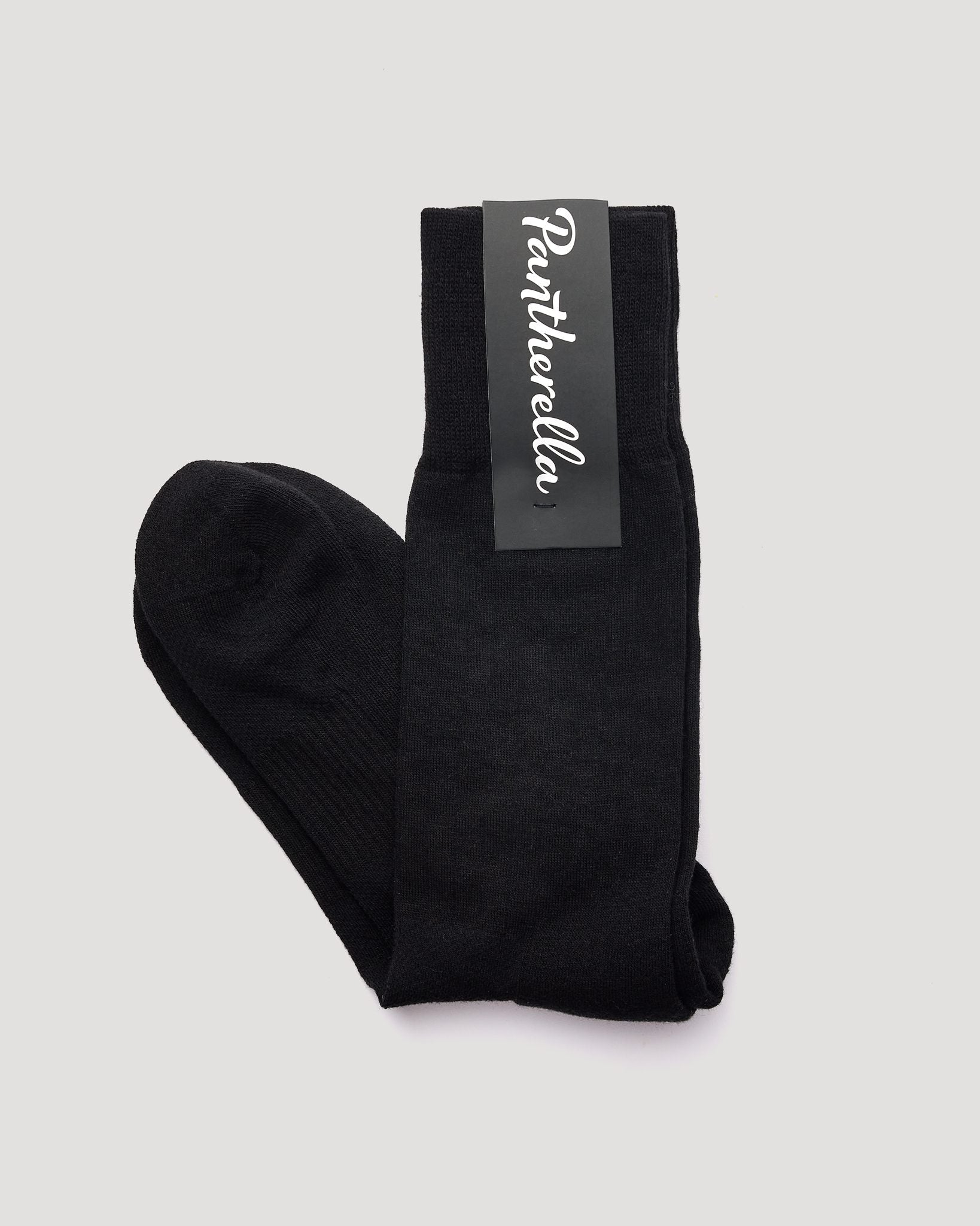 "Finchley" Cotton & Wool Blend Sock - Black