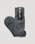 "Finchley" Cotton & Wool Blend Sock - Mid Grey