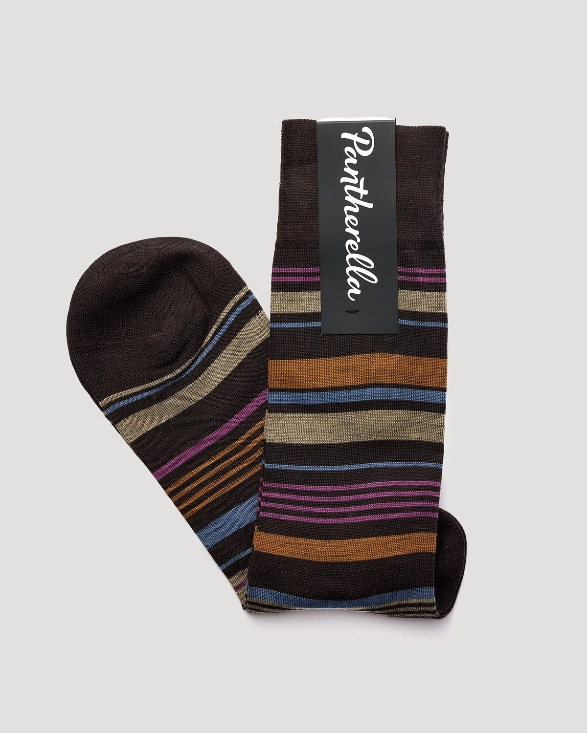 "Hamnet" Merino Wool Sock - Dark Brown Mix