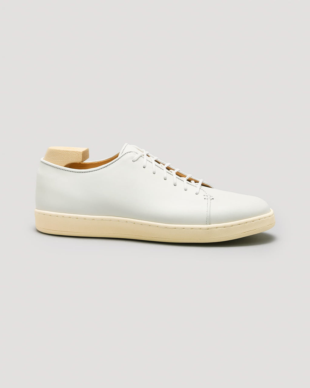Harlestone Derby Sneaker - White Box Calf - Off White Sole