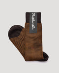 Vintage Collection "Highbury" Houndstooth Merino Wool Sock - Chocolate