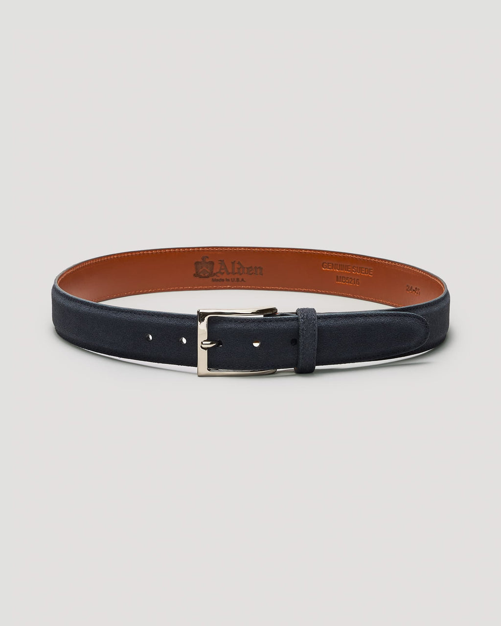 MB 5216 Navy Suede Belt 35mm
