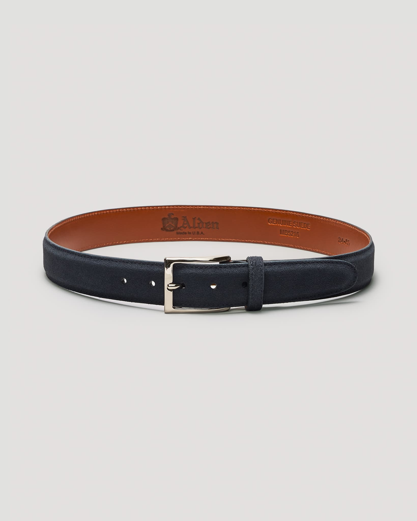 MB 5216 Navy Suede Belt 35mm