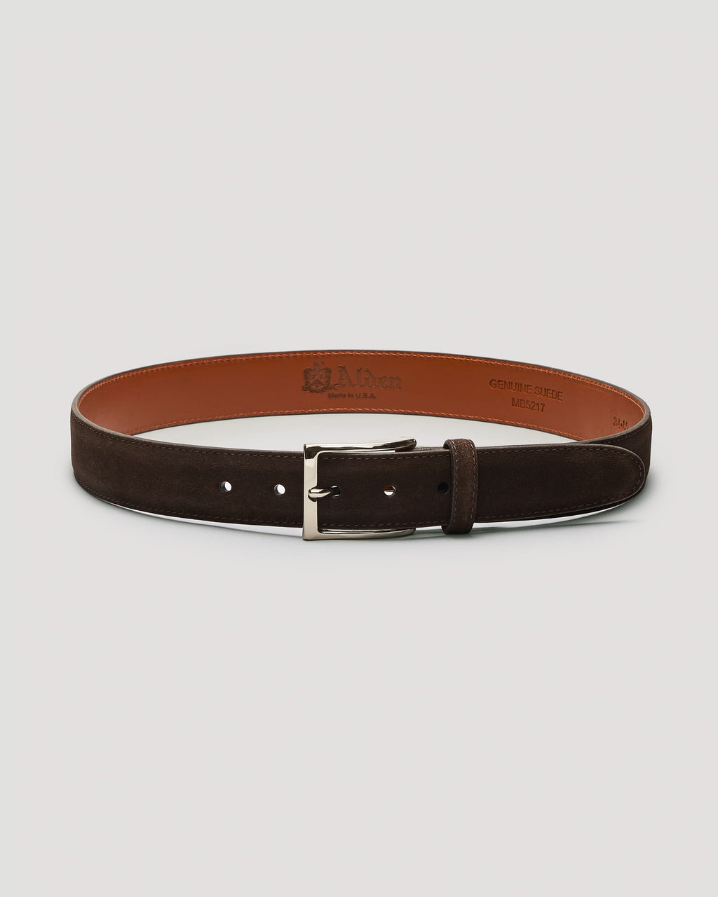 MB 5217 Dark Chocolate Suede Belt 35mm