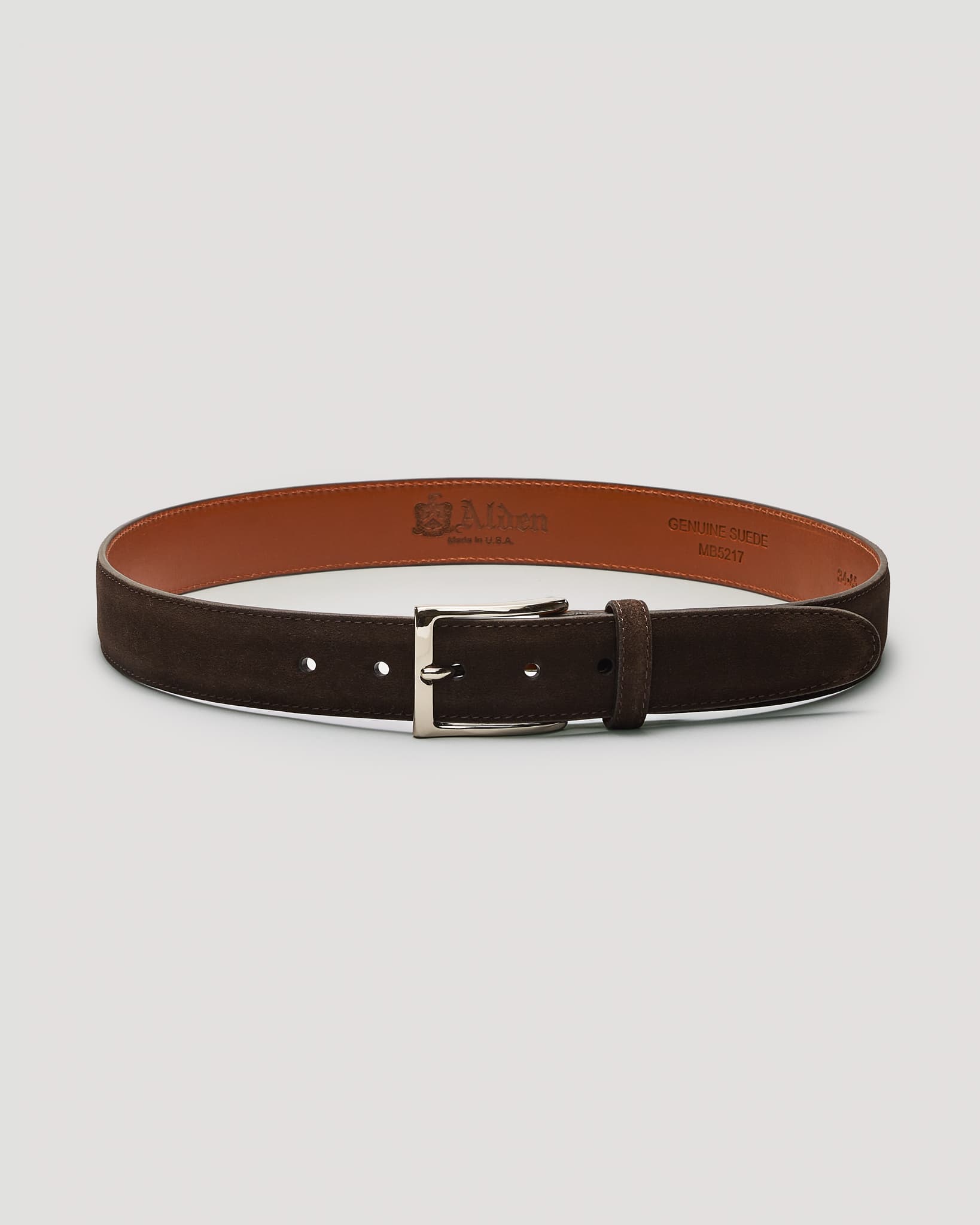 MB 5217 Dark Chocolate Suede Belt 35mm