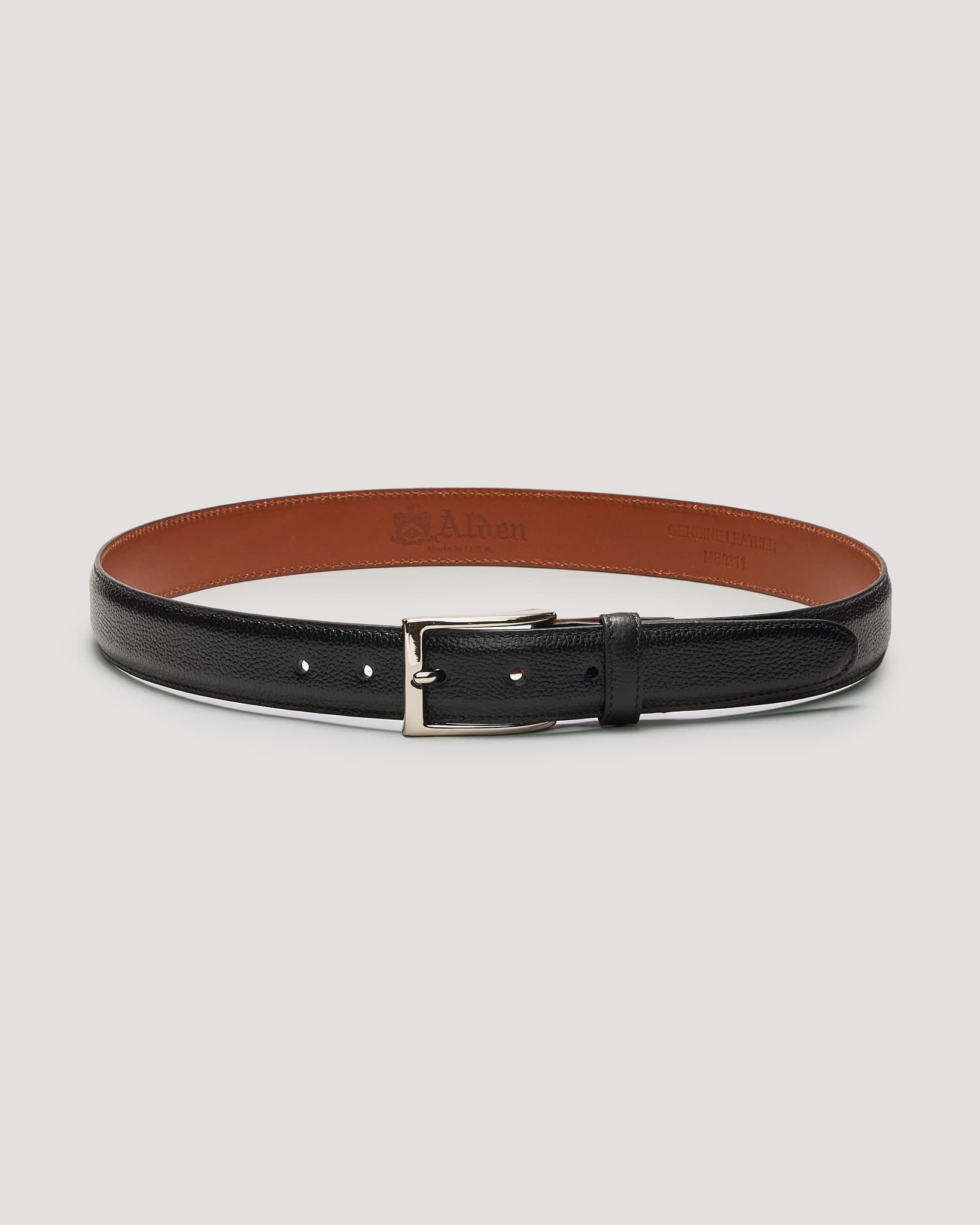 MB 0311 Black Alpine Grain Calfskin Belt 30mm