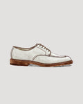 "Atticus" Handsewn Norwegian Front Toe Derby in Milkshake Suede, Aberdeen Last
