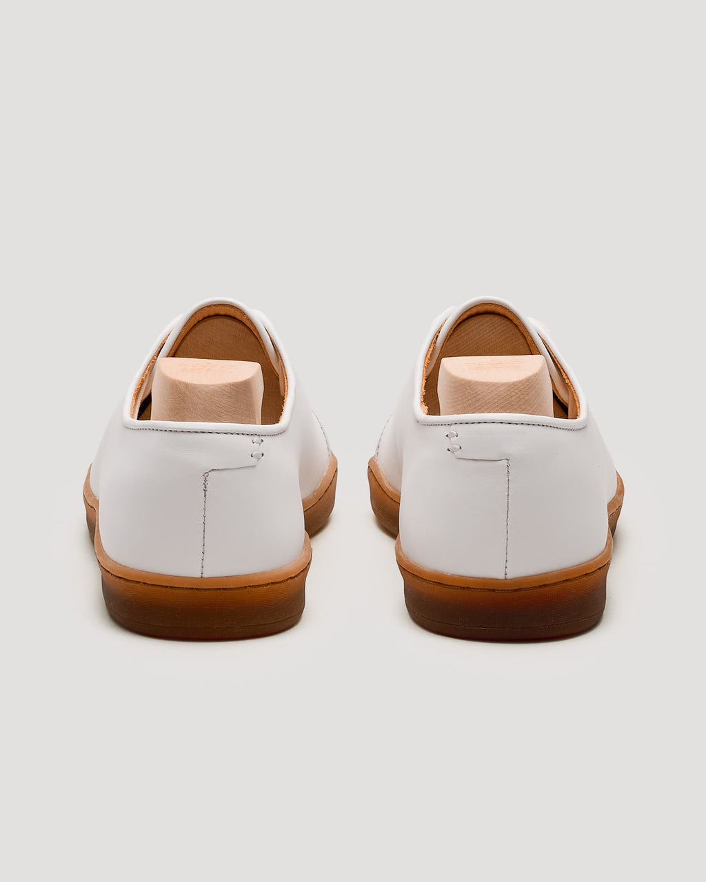 Harlestone Derby Sneaker - White Box Calf - Gum Sole