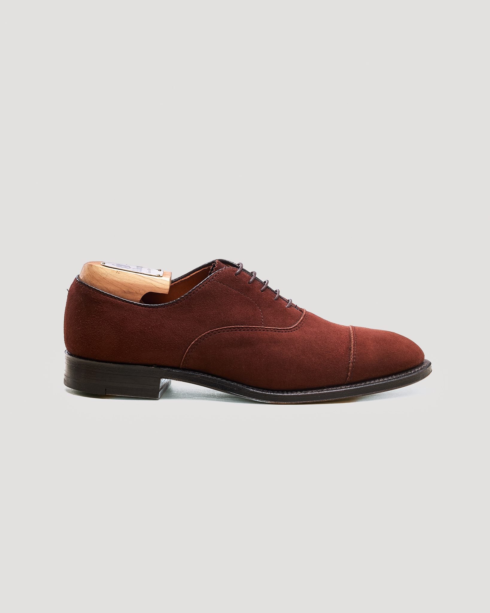 SM26-007 Straight Tip Balmoral Oxford in Alamo Kid Suede, Hampton Last