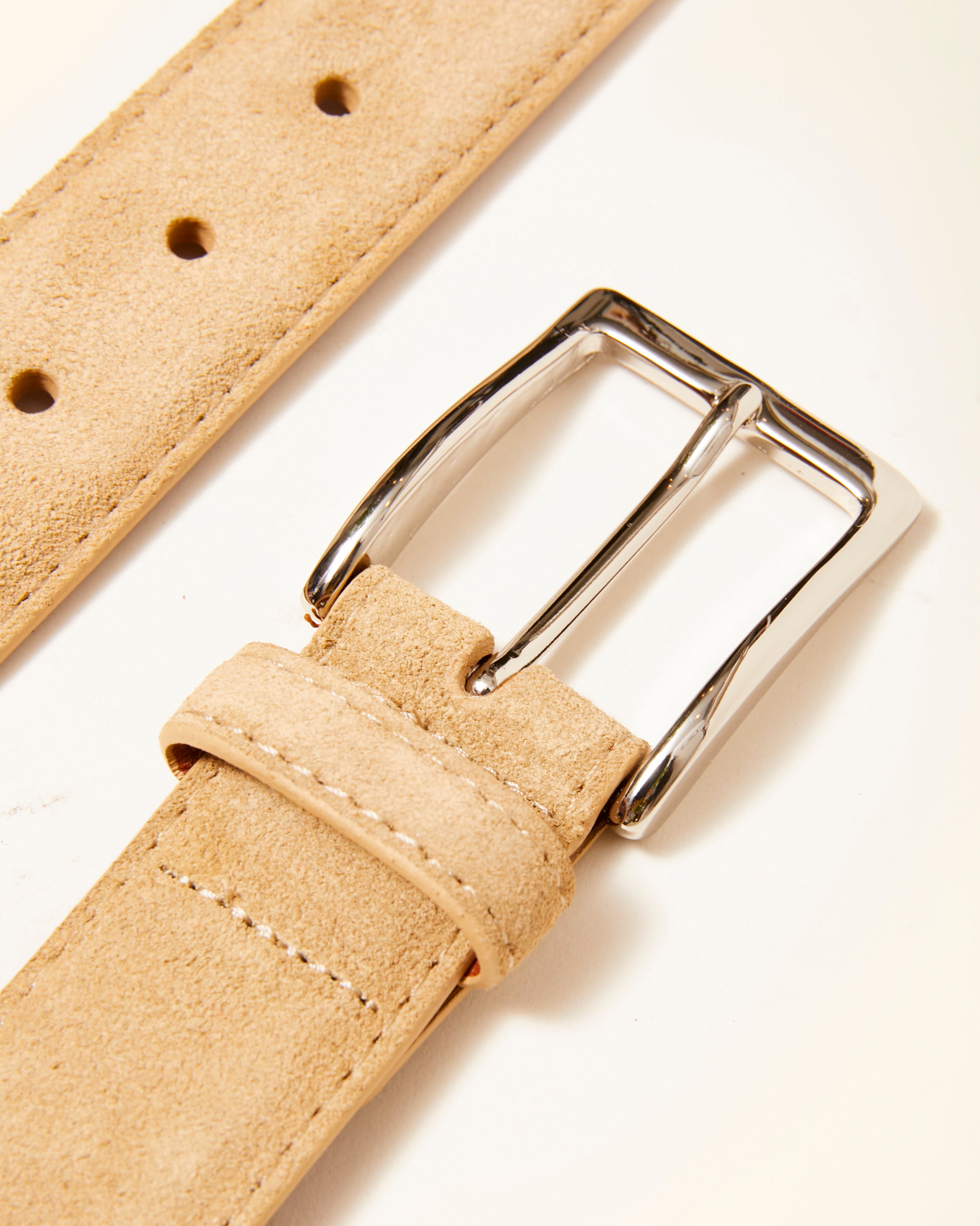 MB 5213 Tan Suede Belt 35mm