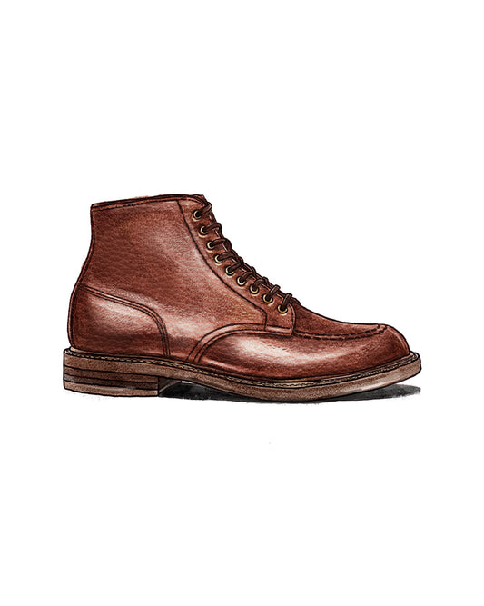 "Index" Indy Boot in Brown Alpine Grain, Trubalance Last