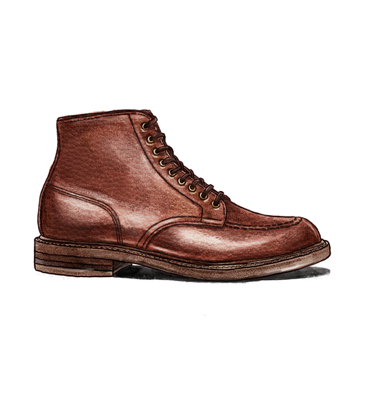 "Index" Indy Boot in Brown Alpine Grain, Trubalance Last