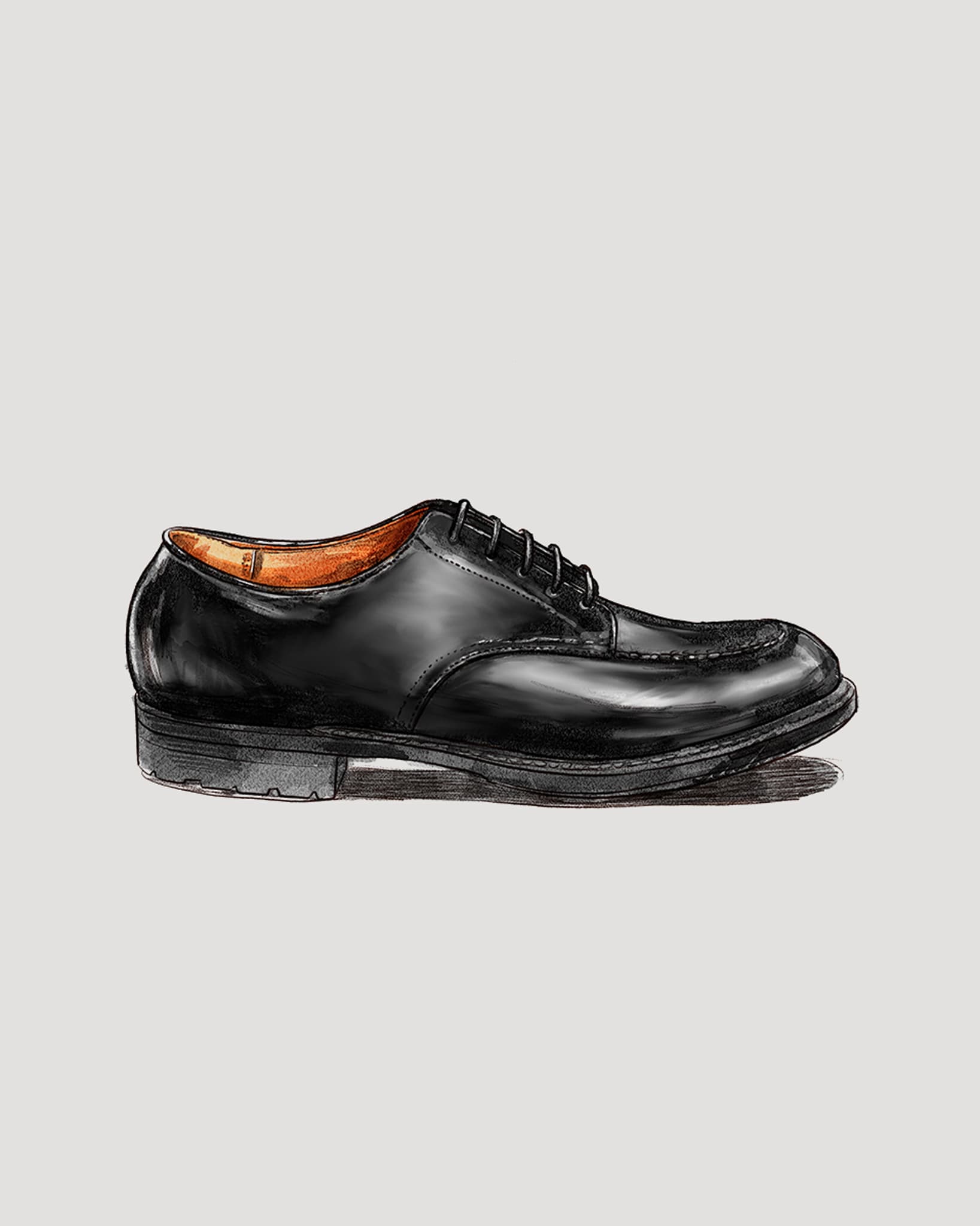 "Vashon" Handsewn Indy Shoe in Black Shell Cordovan, Trubalance Last