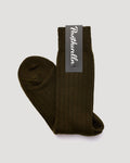 Luxury Collection "Waddington" Cashmere Sock - Dark Moss