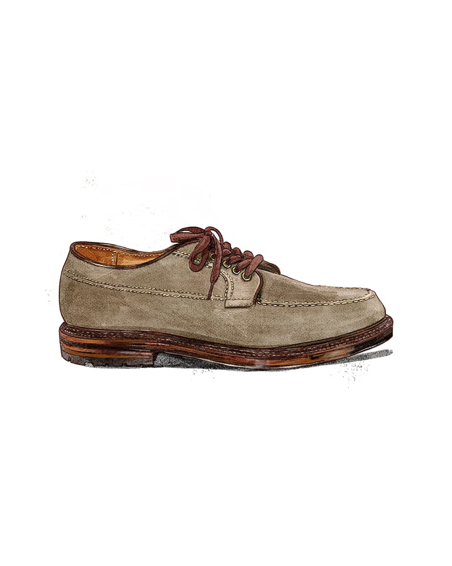 "Yamada" Ranger Mocc in Clay Nubuck Grain, Van Last