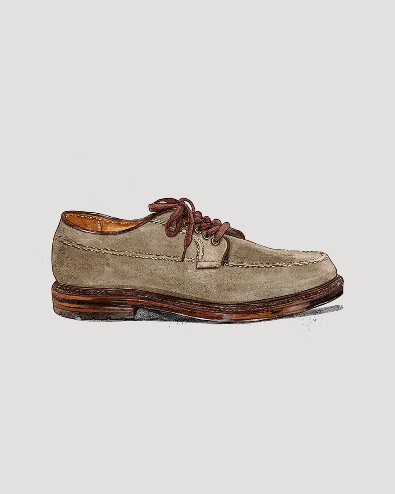 "Yamada" Ranger Mocc in Clay Nubuck Grain, Van Last