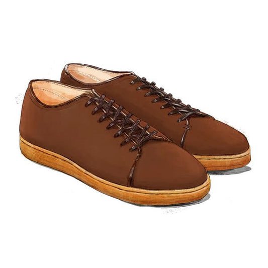 Harlestone Derby Sneaker - CF Stead Repello Calf Snuff Suede - Gum Sole