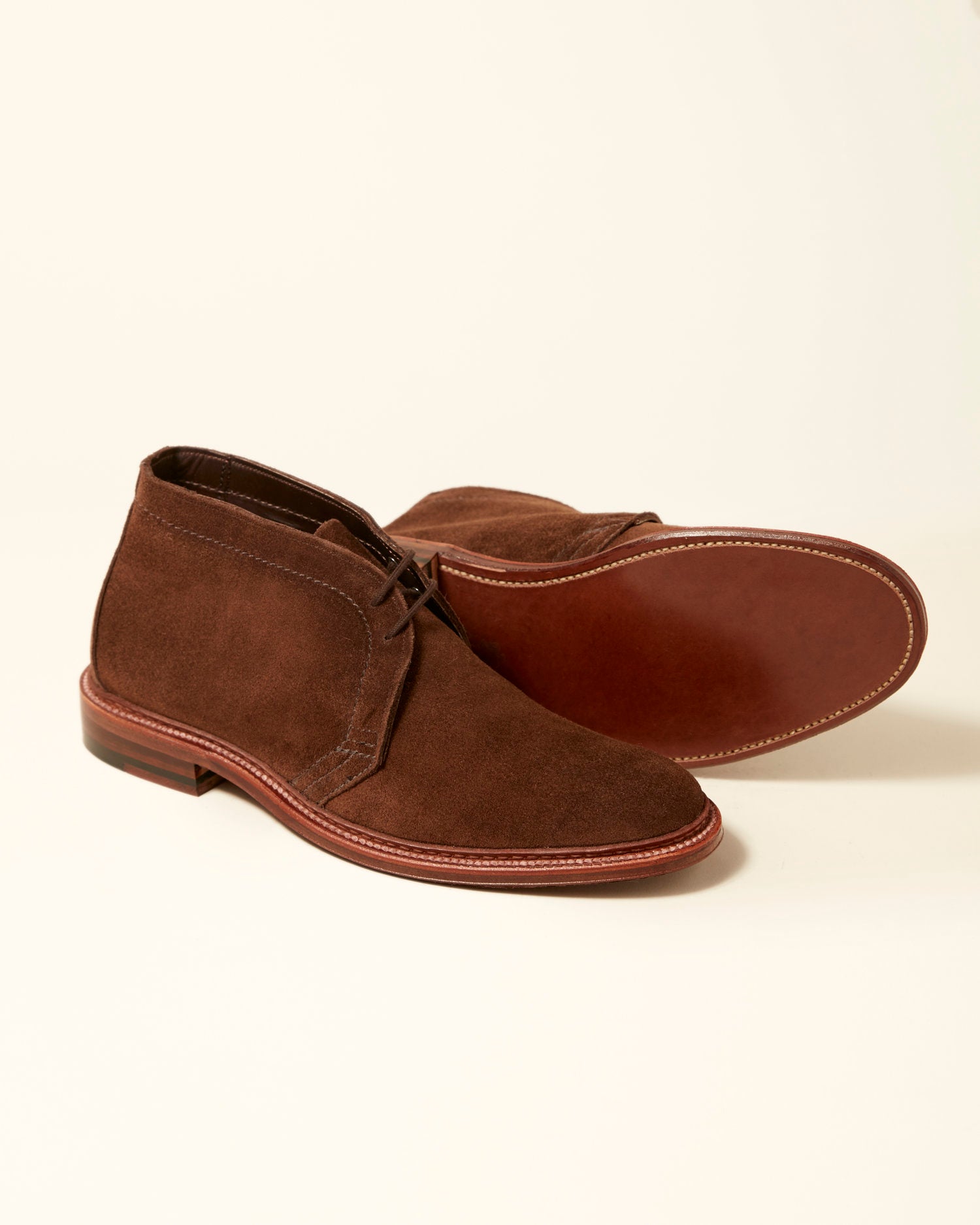 1492 Unlined Chukka Boot in Brown Suede, Leydon Last â Brick + Mortar Seattle