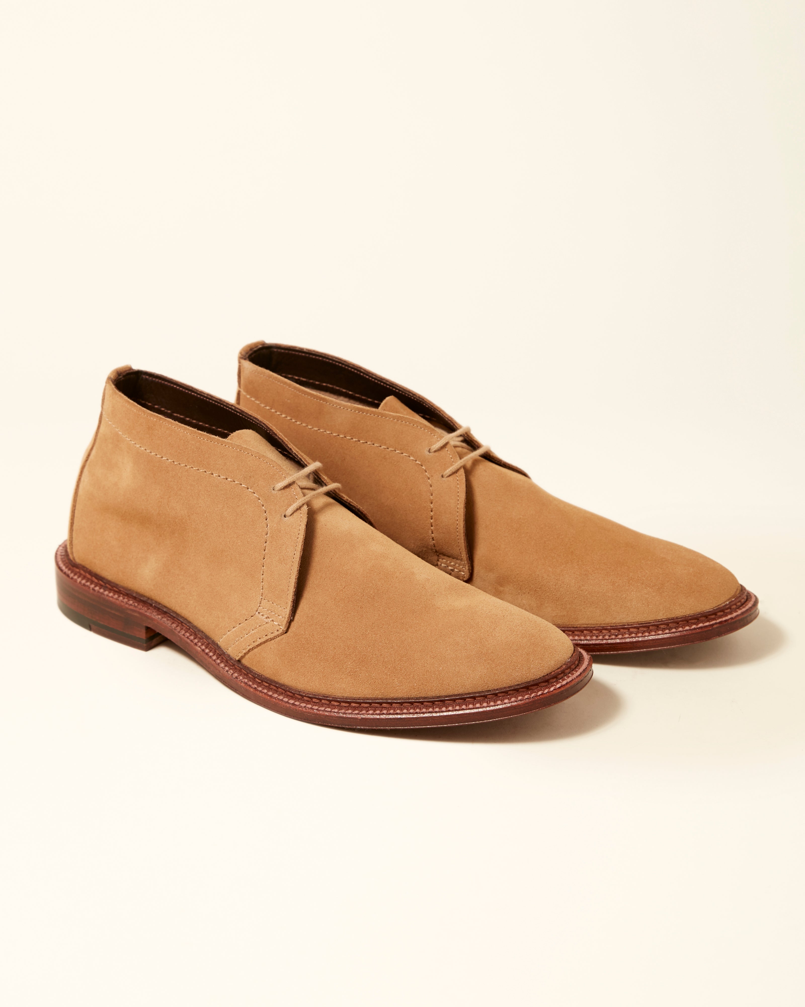 1494 Unlined Chukka Boot in Tan Suede, Leydon Last â Brick + Mortar Seattle