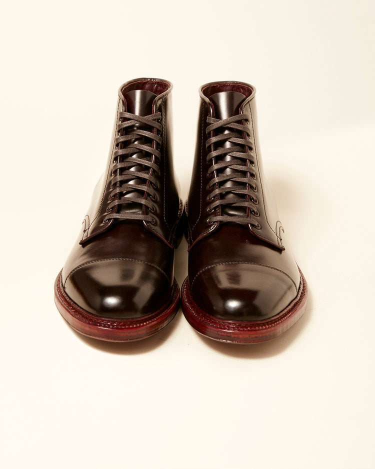 "Uptown" Straight Tip Boot in Color 8 Shell Cordovan, Barrie Last