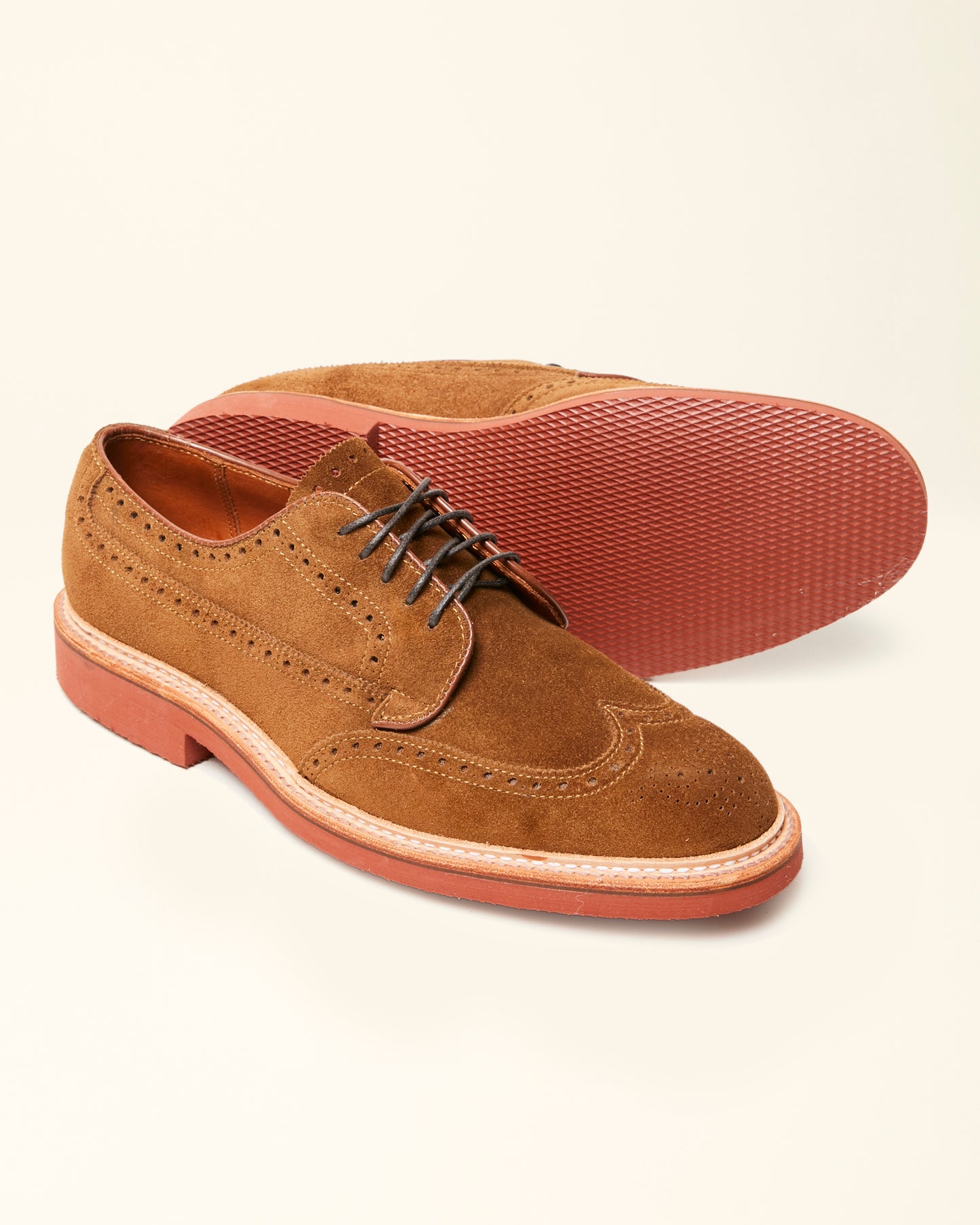 "Wedgewood" Wing Tip Blucher in Snuff Suede, Barrie Last