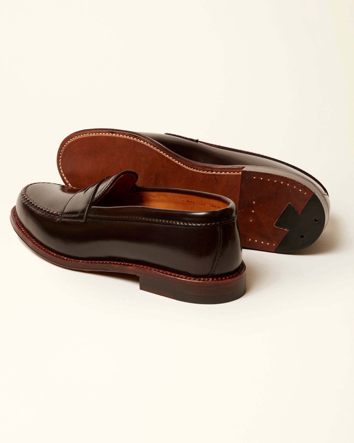 "University Loafer" 986A Color 8 Shell Cordovan LHS (Antique Welt)