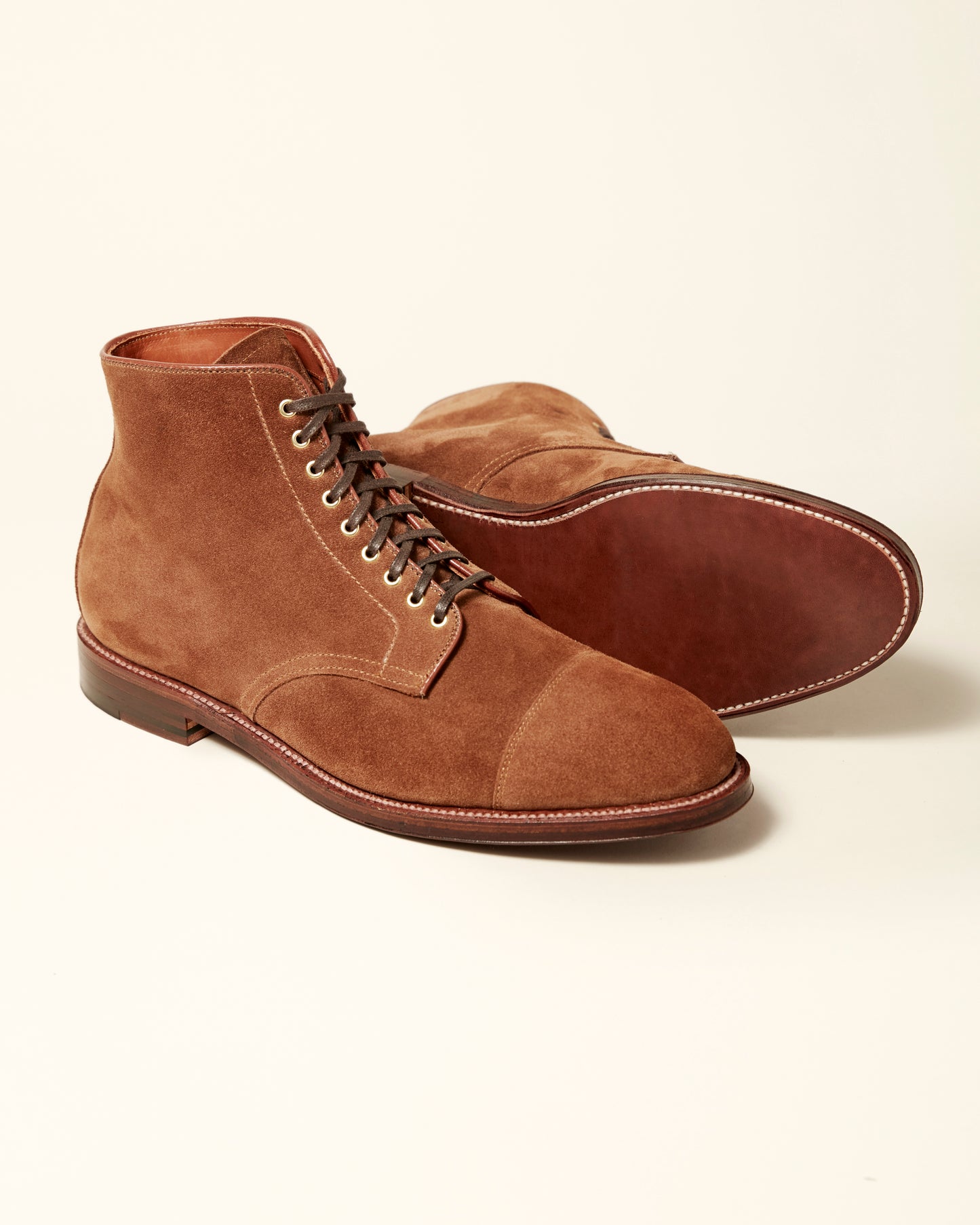 "Marvaments" Straight Tip Boot in Snuff Suede, Grant Last