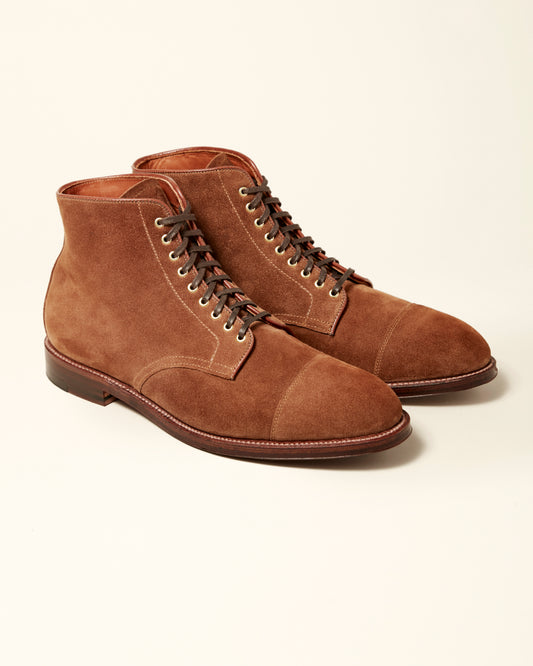 "Marvaments" Straight Tip Boot in Snuff Suede, Grant Last