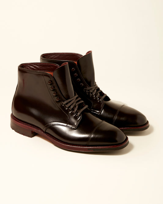 "Gallaway" Color 8 Shell Cordovan Plaza Last Straight Tip Boot