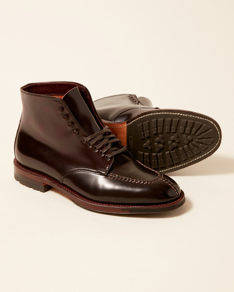 "Commander" Handsewn Norwegian Front Boot in Color 8 Shell Cordovan, Plaza Last