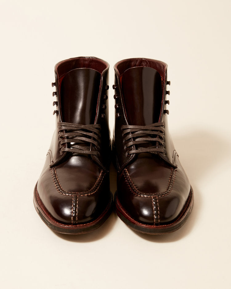 "Commander" Handsewn Norwegian Front Boot in Color 8 Shell Cordovan, Plaza Last