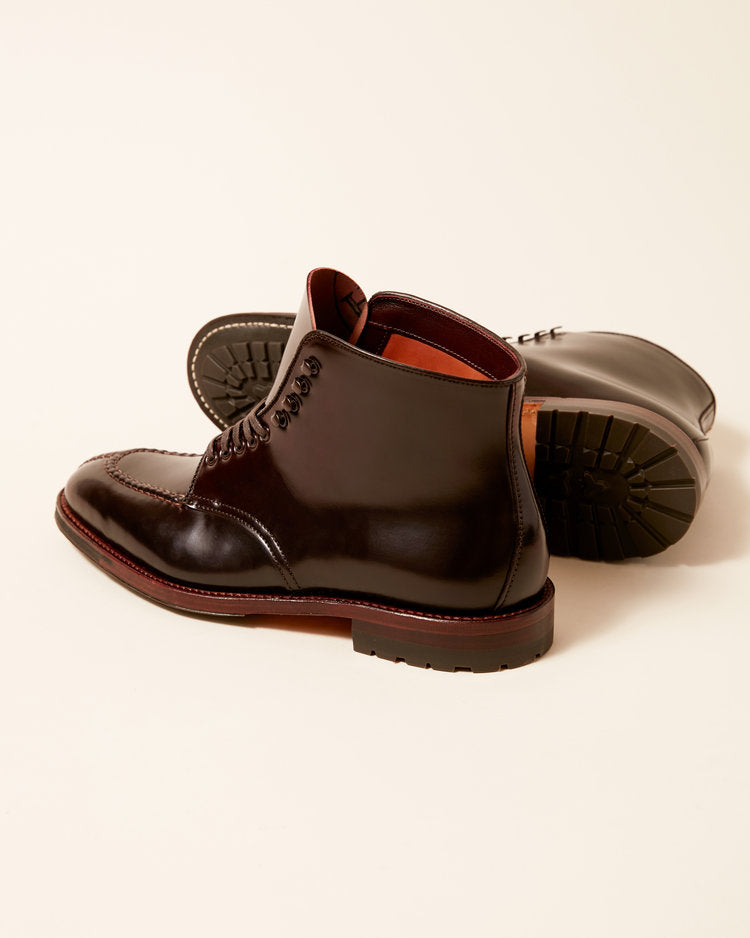 "Commander" Handsewn Norwegian Front Boot in Color 8 Shell Cordovan, Plaza Last