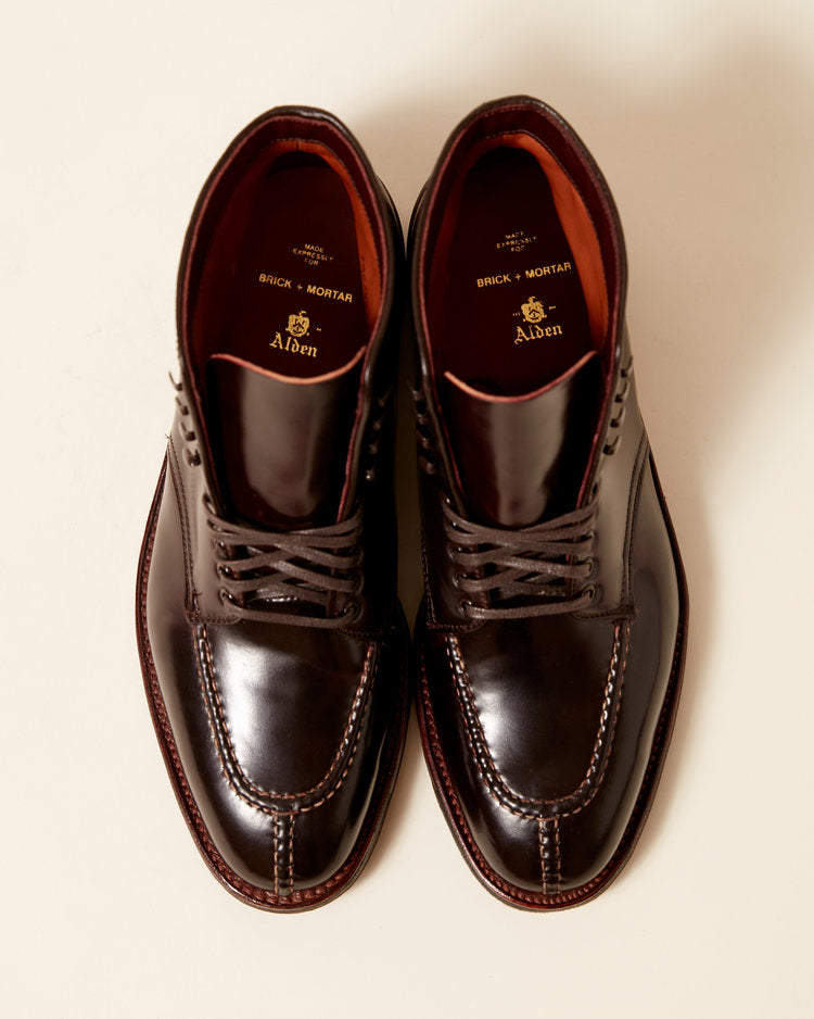 "Commander" Handsewn Norwegian Front Boot in Color 8 Shell Cordovan, Plaza Last