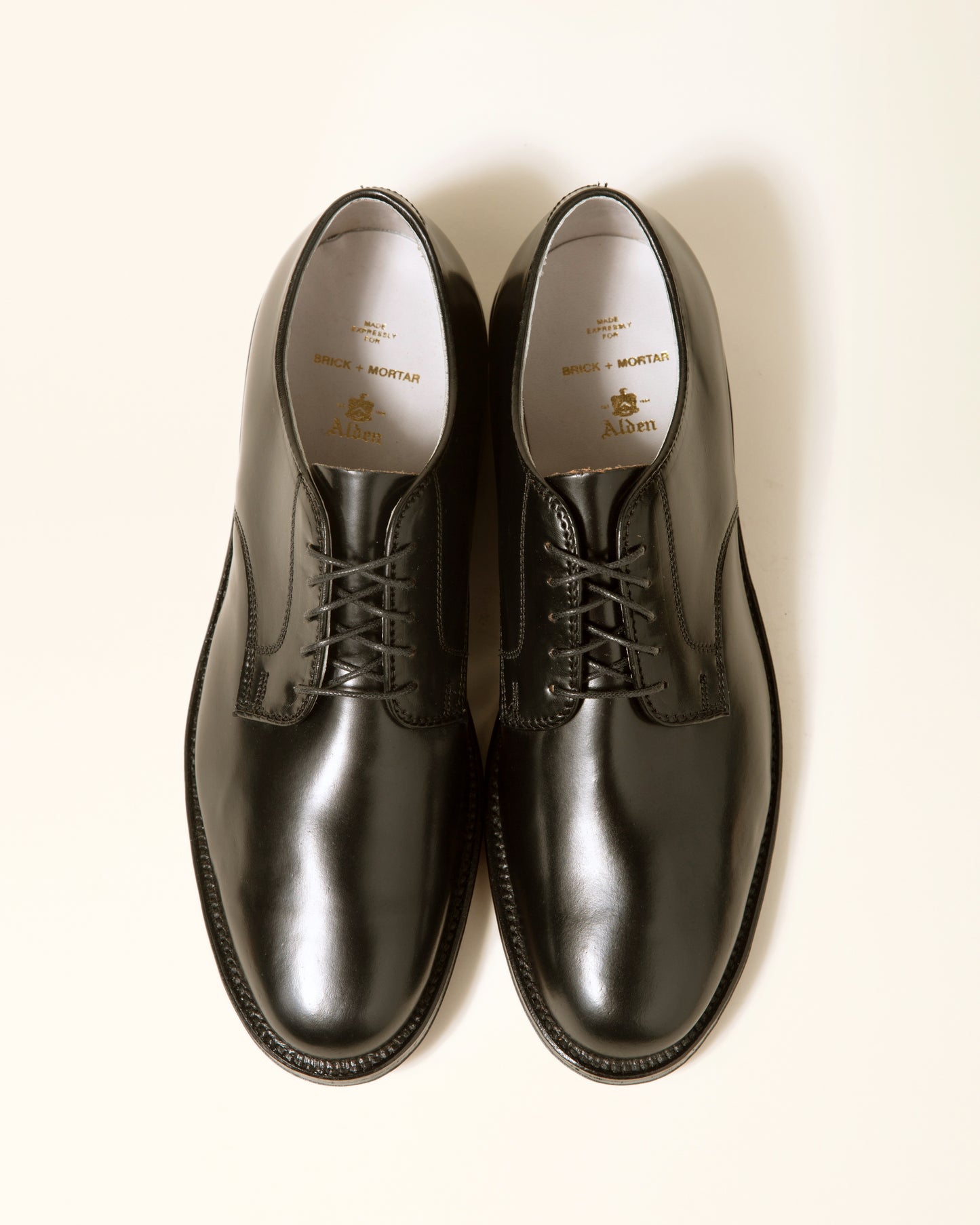 "Victory Heights" Unlined Plain Toe Dover - Black Shell Cordovan