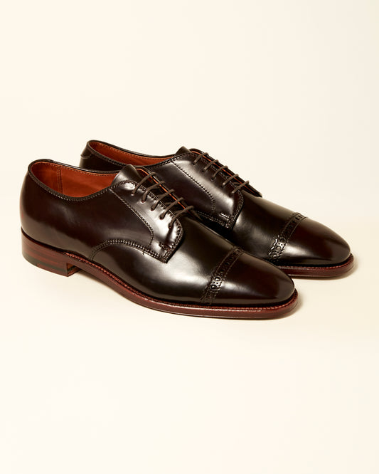 "Director" Color 8 Shell Cordovan Unlined Perforated Straight Tip Blucher