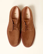 29336F Unlined Plain Toe Derby in Snuff Suede, Barrie Last